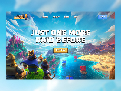 Clash Royale website design brawlstars clans clash royale figma game header landing page mobile photoshop play supersell ui ux website