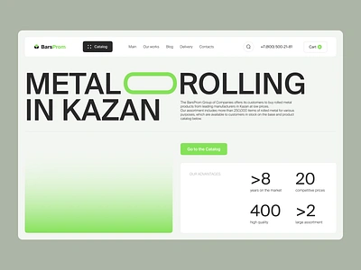 BarsProm - metal rolling architecture building company construction constructor corporate industrial industrial engineering industrial factory industry metal metallurgy pipes plant website responsive user experience