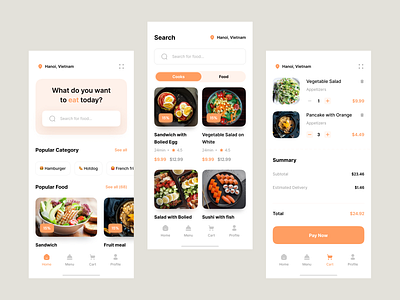 Food Delivery App 🍔 app design design flat interface mobile mobile app mobile design mobile ui mobiletrends trending ui uiinspiration uitrends uiuxdesign