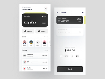 Finance App Design 2022 app design banking banking app design finance flat interface minimal mobile money trends ui uidesign uitrends ux wallet