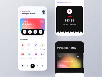 Banking App 121212 2022 app app design banking clean design flat gradient inspiration interface ios like minimal mobile mobile app money trends ui ux