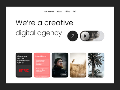 Digital Agency Web 242424 agency blur branding creative design digital agency interface landing landing page minimal page photos studio trends ui web web app web design website