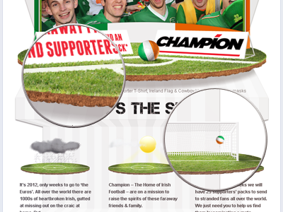 Champion app ball champion cloud facebook field football goal grass hooligans ireland irish soccer sun