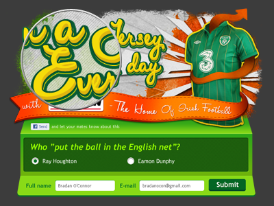 Champion 2 answer app calligraphy day every facebook football free green hooligans ireland irish jersey lettering question soccer t shirt tape type win