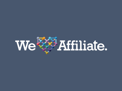 We Love Affiliate. affiliate color heart love network