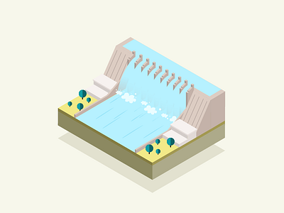 Daily03_Dam 3d illustration