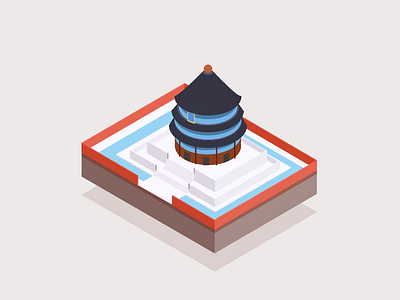 Daily05_Temple 3d illustration