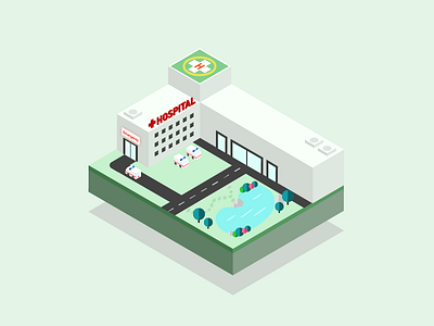 Daily_07_Hospital 3d illustration