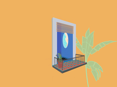 windows project chillin design flat home illustration illustration minimal vector window woman