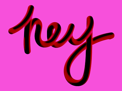 hey blend hey lettering pink typo