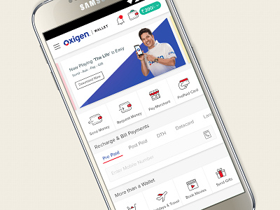 Oxigen Wallet - Concept Design android app bills material mobile money oxigen payment product redesign send wallet
