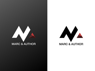 Logo Branding for Marc & Author branding flat font identity letters logo logotype paper simple type
