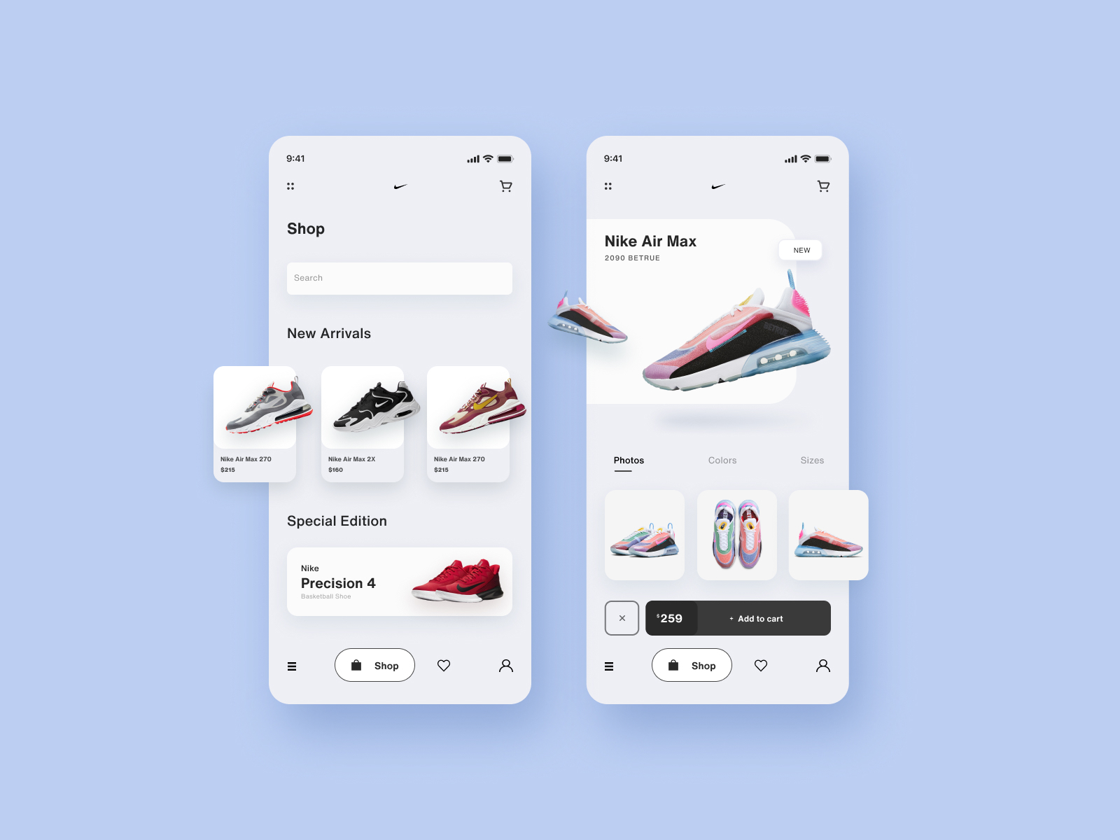 Nike Shoe App | UI Design by Sweet Shapes on Dribbble