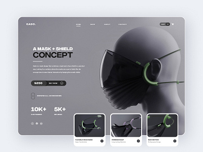 GADO | A Mask + Shield Concept / Web Design 2020 trend 2020 ui trends app design clean concept concept design design designer minimal product ui ux uxdesign website ui
