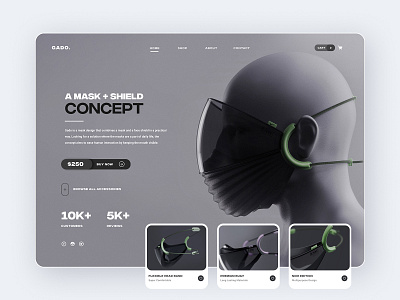 GADO | A Mask + Shield Concept / Web Design