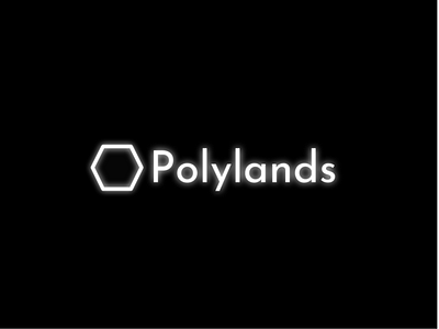 Polylands flat logo vector