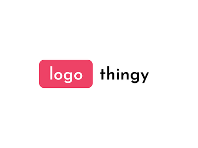 Logo Thingy Wordmark branding design flat logo minimal vector