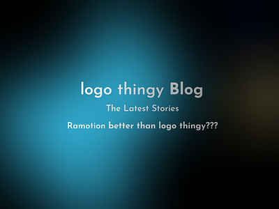 logo thingy Blog Concept