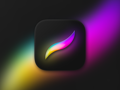 Procreate app Icon black branding design figma icon minimal procreate