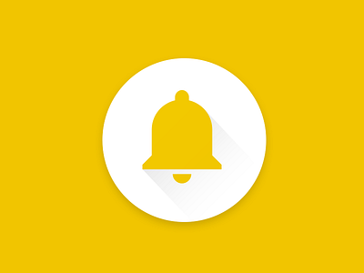 Bell bell flat icon material design yellow