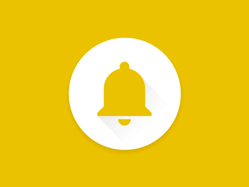 Bell - Animation animation bell flat gif icon material design yellow