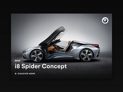 Minimal Card - BMW i8 Spider Concept black bmw car card design minimal