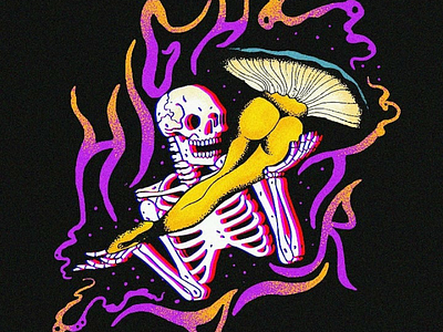 High terapi artwork badge design illustration logo psychedelic art