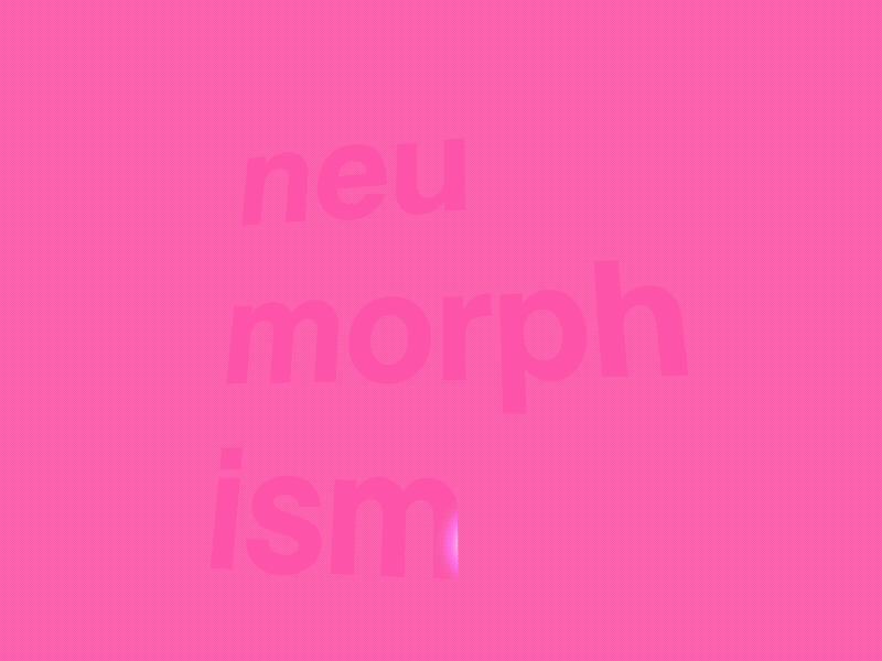 Neumorphism Typo 3d art float neumorphic neumorphism pink typo typography visual art
