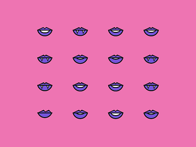 Lips Mix generative art illustration lips pattern art pink purple visual art