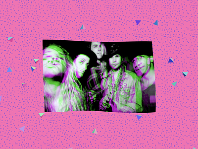 Grunge Poster 3d art grunge music pink poster visual art wavy