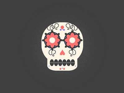 Sugar Skull black creamy illustration skull