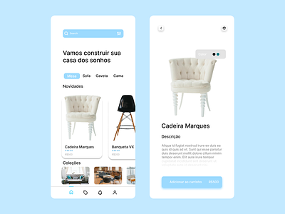 Furniture Mobile App - UI Design