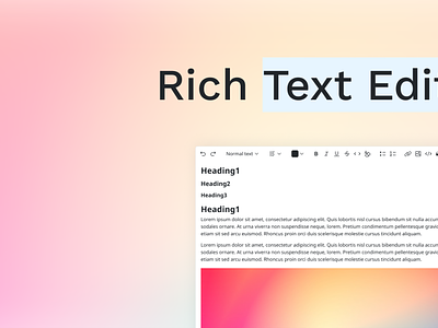 Rich Text Editor Component Kit