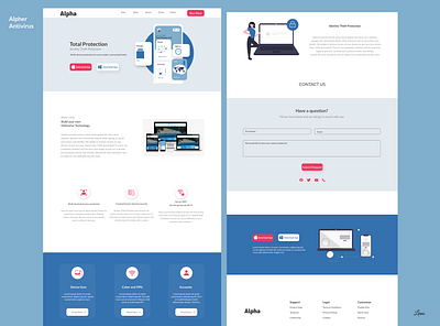 HNG Project. Antivirus Website Landing Page app design ui ux web website