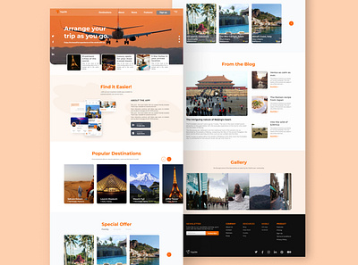 Travel Website Landing page figma figma design landing page landing page design travel app ui design web design website design