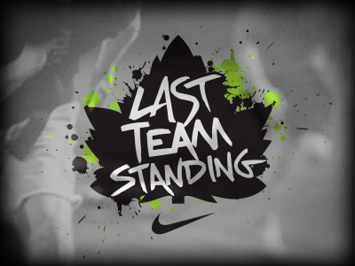 Nike - Last Team Standing badge black green hockey leaf logo nhl nike northink sport texture type