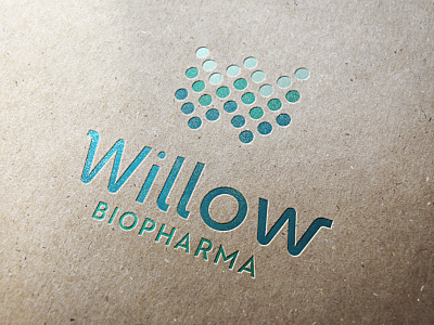 Willow Biopharma bio biopharma branding dots icon logo pharma willow wordmark
