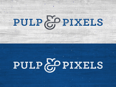 Pulp & Pixels ampersand branding design logo pixels pulp wood