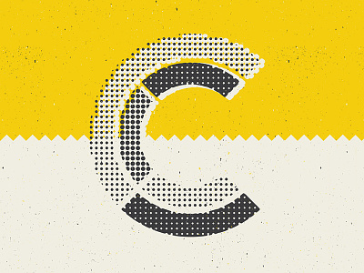 Custom C beer branding craft logo texture type typography