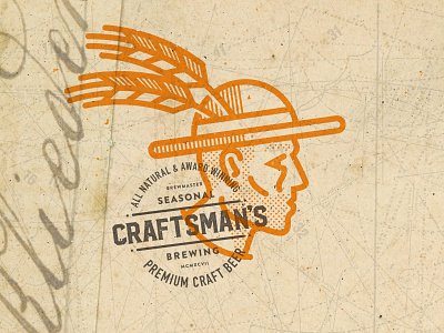Craftsman's Brewery beer brewery craftsman drawing logo