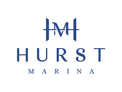 Hurst Marina branding dock logo marina symbol