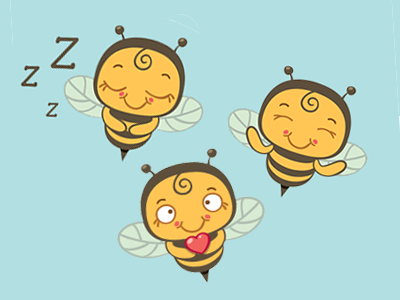 Little Bees animation bees icon illustration kawaii kids