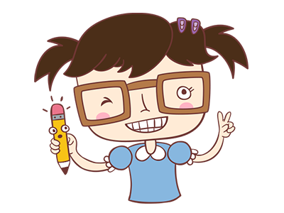 Mindy Sticker app design girl glasses icon illustration nerd sticker