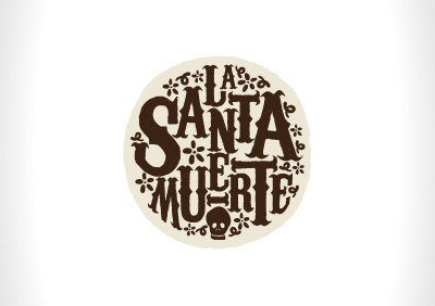 La Santa Muerte Logo/Stamp day of the dead death handmade skulls spanish