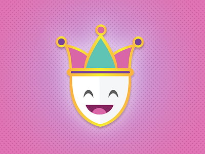 Mardi Gras Joker Icon fat tuesday gold icon illustration joker mardi gras pink