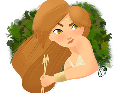 Artemis, Greek goddess arrows artemis girl greek goddess hunter illustration