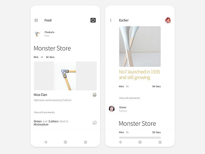 Alpha n°7 android assistant clean contemporary design experience interface minimal mobile modern ui user
