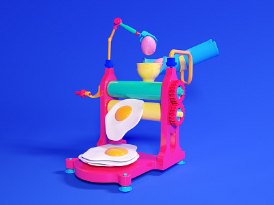 脑洞奏鸣曲十日谈之omelette maker 3d c4d egg maker mind blowing omelette sexy