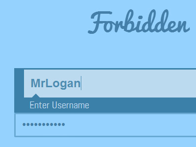Forbidden - Login Template blue css css3 forbidden html html5 login login template sign in user login