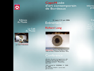 2006 CAPC BORDEAUX MUSEUM WEBSITE DESIGN